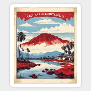 Lagunas de Montebello Mexico Vintage Poster Tourism Sticker